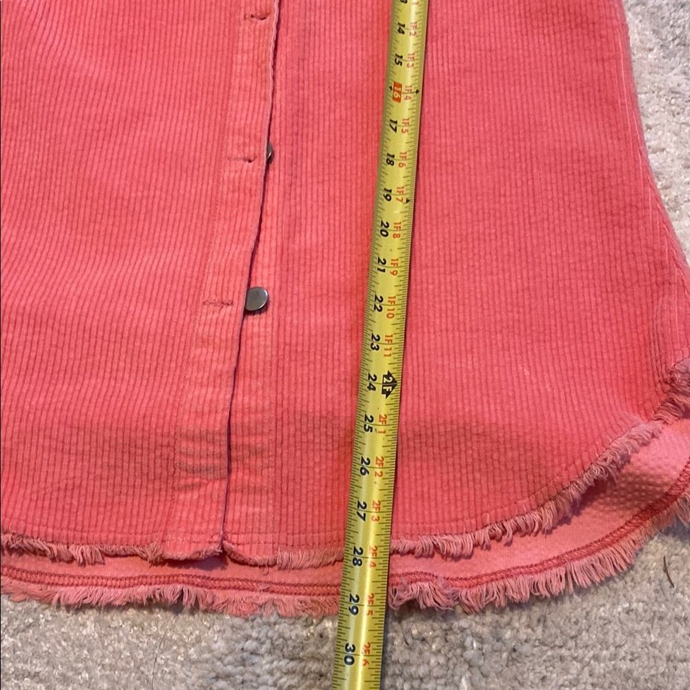 Elan Pink Corduroy Shacket - Picture 6 of 10